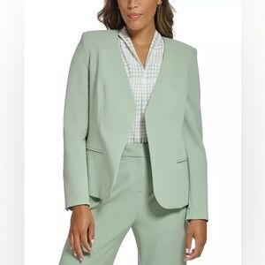 Calvin Klein
Petite Collarless Open-Front Asymmetrical Blazer
